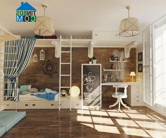 Ảnh 12 kiểu phòng ngủ "3 trong 1" cho các bé