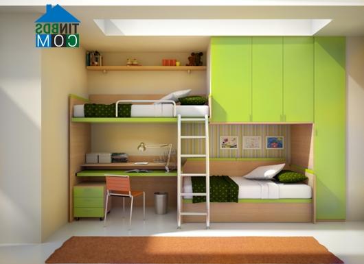 Ảnh 12 kiểu phòng ngủ "3 trong 1" cho các bé
