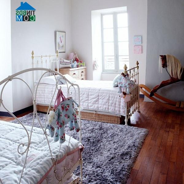 Ảnh Phong cách đồng quê ngọt ngào cho phòng bé gái