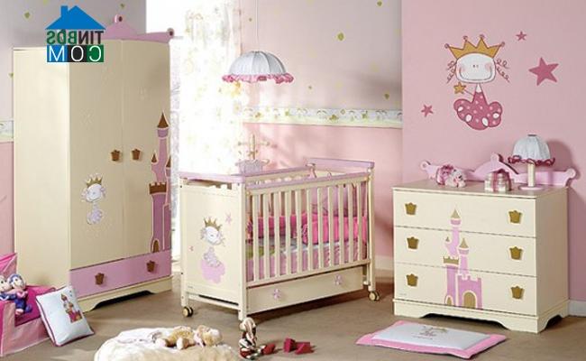 Ảnh Trang trí phòng sơ sinh cực dễ thương