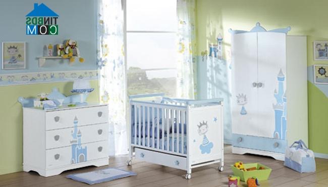 Ảnh Trang trí phòng sơ sinh cực dễ thương