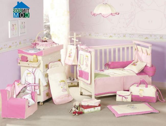Ảnh Trang trí phòng sơ sinh cực dễ thương