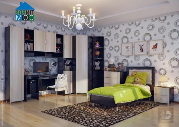 Ảnh Phòng ngủ cực bắt mắt cho bé yêu