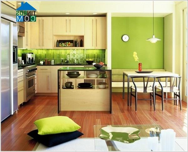 Ảnh Phòng bếp nổi bật với gam màu rực rỡ