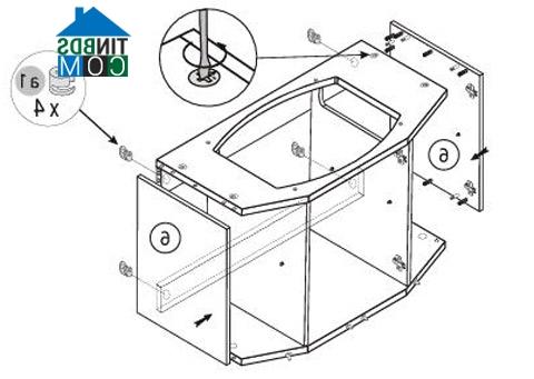 Ảnh Hướng dẫn lắp đặt tủ chậu phòng tắm