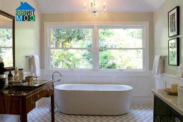 Ảnh Bí quyết làm mới phòng tắm của một Designer