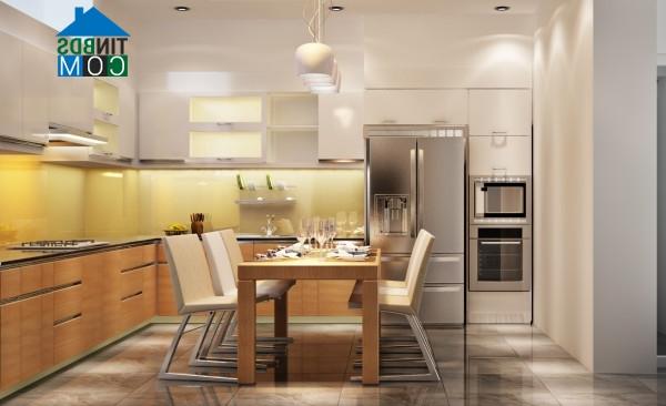 Ảnh Gian bếp hiện đại và cá tính nhờ cách phối màu