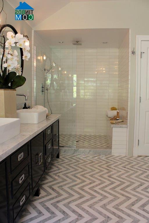 Ảnh Bí quyết làm mới phòng tắm của một Designer