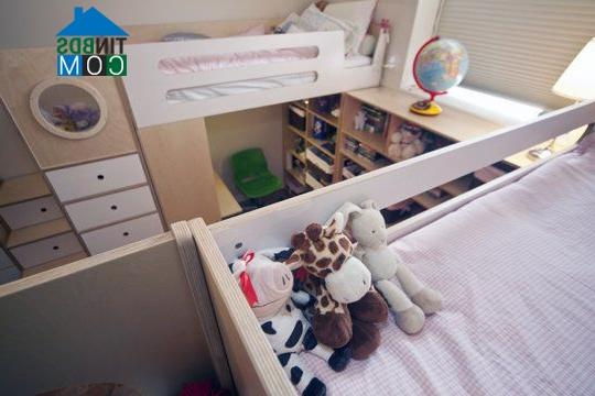 Ảnh Giường đa năng: Không gian ao ước cho hai bé