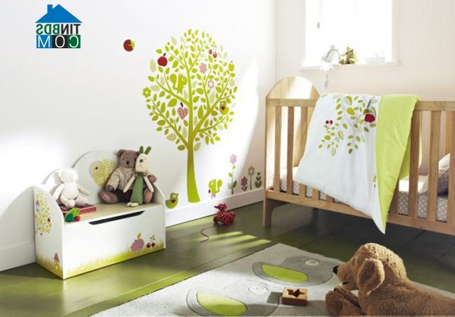 Ảnh Trang trí phòng sơ sinh cực dễ thương