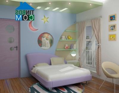 Ảnh Bài trí hợp lý các vật dụng trong phòng ngủ của bé
