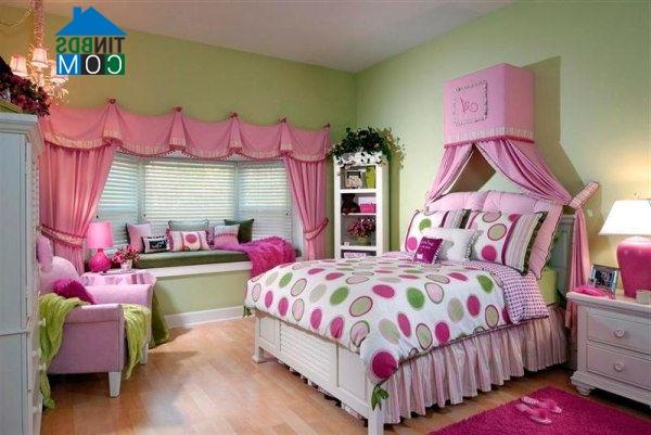 Ảnh Những gam màu tuyệt đẹp cho phòng ngủ bé gái