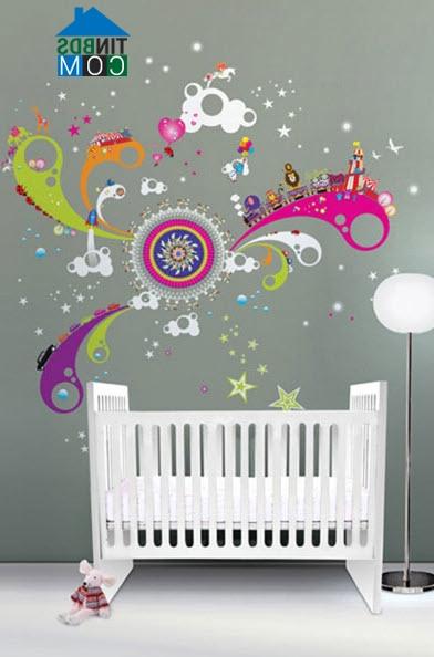 Ảnh Trang trí tường phòng của bé bằng decal sinh động