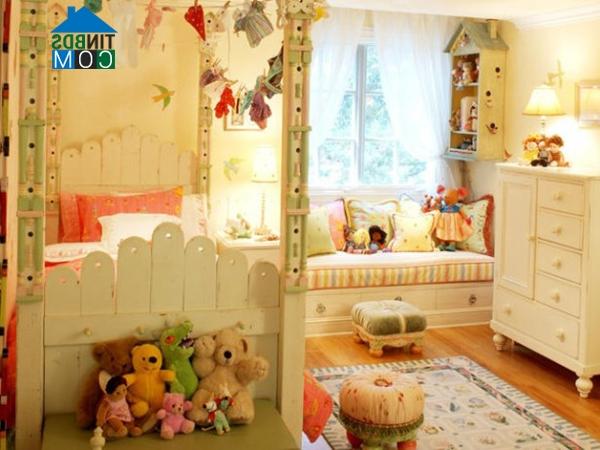 Ảnh Phong cách đồng quê ngọt ngào cho phòng bé gái