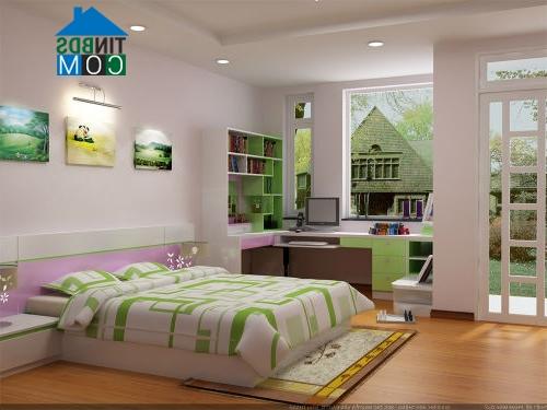 Ảnh Bài trí hợp lý các vật dụng trong phòng ngủ của bé