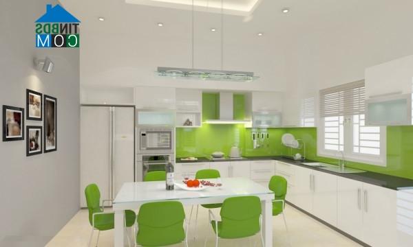 Ảnh Gian bếp hiện đại và cá tính nhờ cách phối màu
