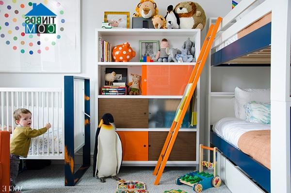 Ảnh Phòng của bé độc đáo với đồ nội thất chấm bi