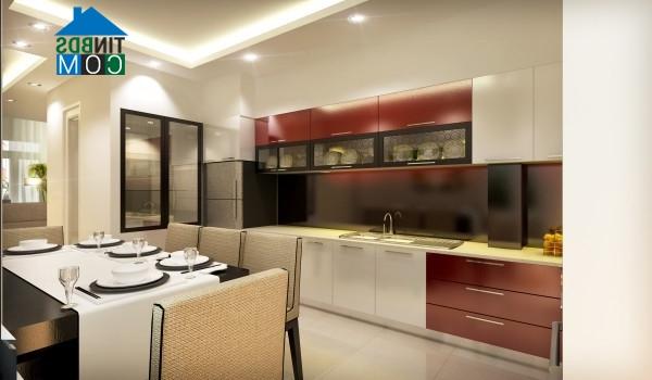 Ảnh Gian bếp hiện đại và cá tính nhờ cách phối màu