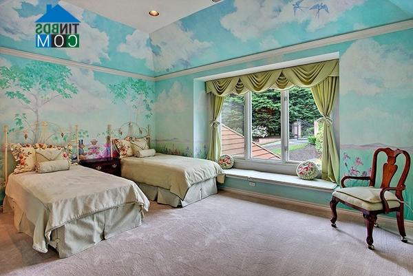 Ảnh Phong cách đồng quê ngọt ngào cho phòng bé gái