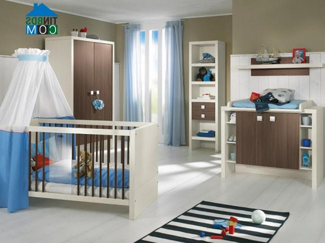 Ảnh Trang trí phòng sơ sinh cực dễ thương