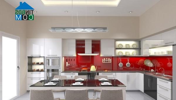 Ảnh Gian bếp hiện đại và cá tính nhờ cách phối màu