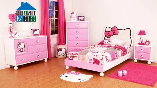 Ảnh Hồng Kitty cho căn phòng lãng mạn