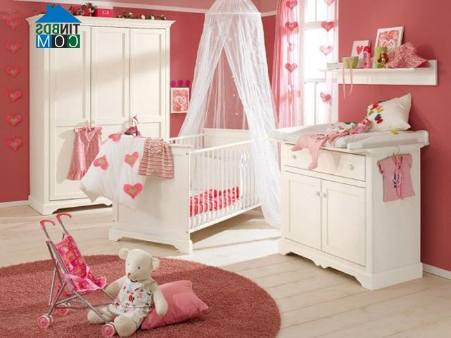 Ảnh Trang trí phòng sơ sinh cực dễ thương