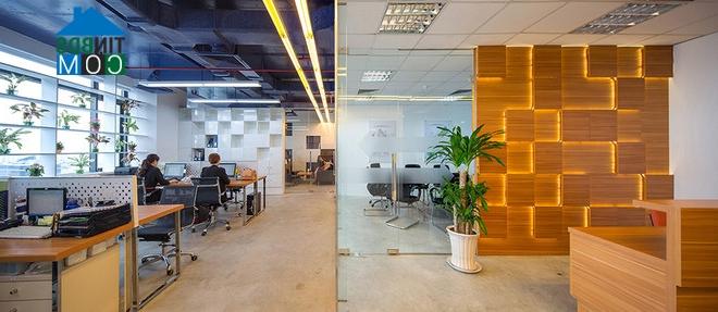 Ảnh Thiết kế văn phòng 130 m2 tránh nắng và có cây xanh