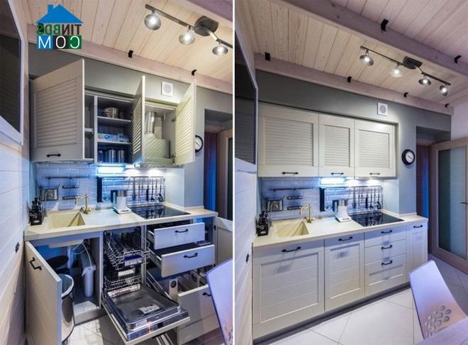 Ảnh Cải tạo khu bếp ăn 9m2 có cả bàn ăn 6 người