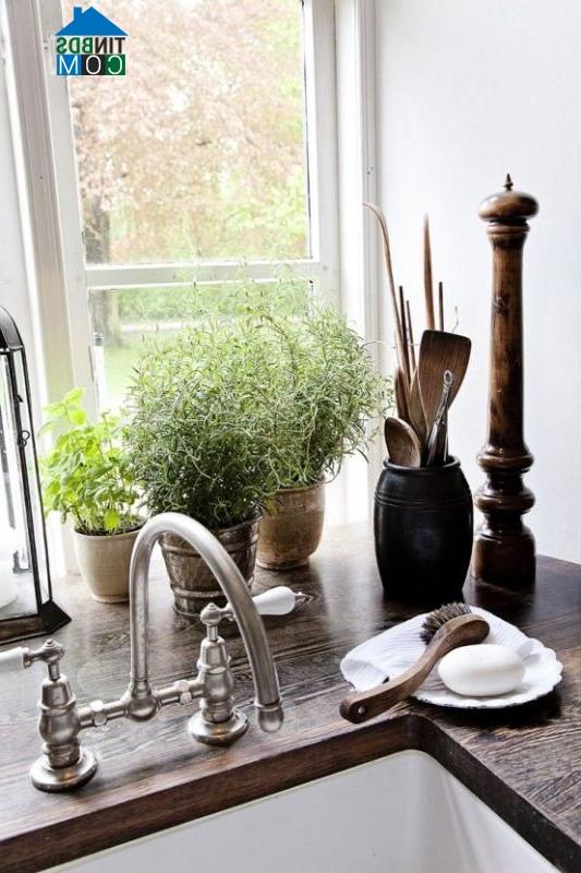 Ảnh Thiết kế phòng bếp độc đáo với nội thất bằng gỗ