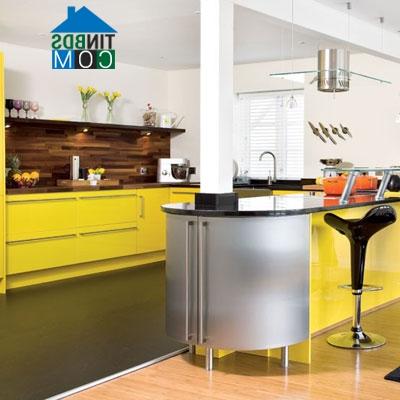 Ảnh Nhà bếp phá cách với những gam màu nổi bật