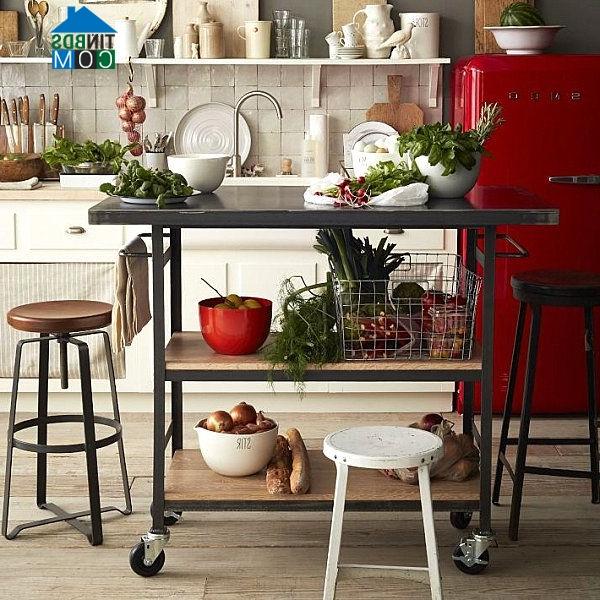Ảnh Phòng bếp sáng tạo với giá để đồ