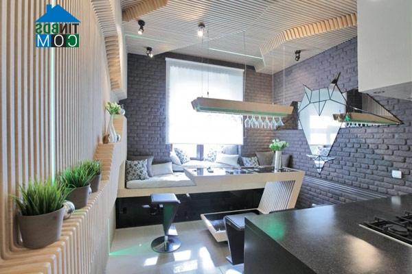 Ảnh Sử dụng tường gỗ tuyệt đẹp cho nhà bếp