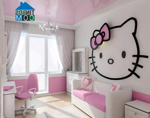 Ảnh Hồng Kitty cho căn phòng lãng mạn