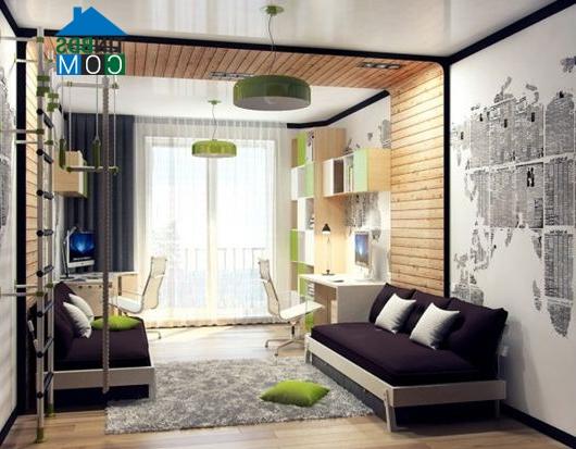 Ảnh 12 kiểu phòng ngủ "3 trong 1" cho các bé