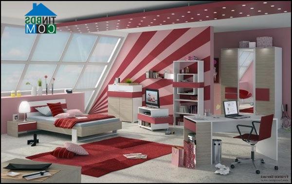Ảnh Những gam màu tuyệt đẹp cho phòng ngủ bé gái