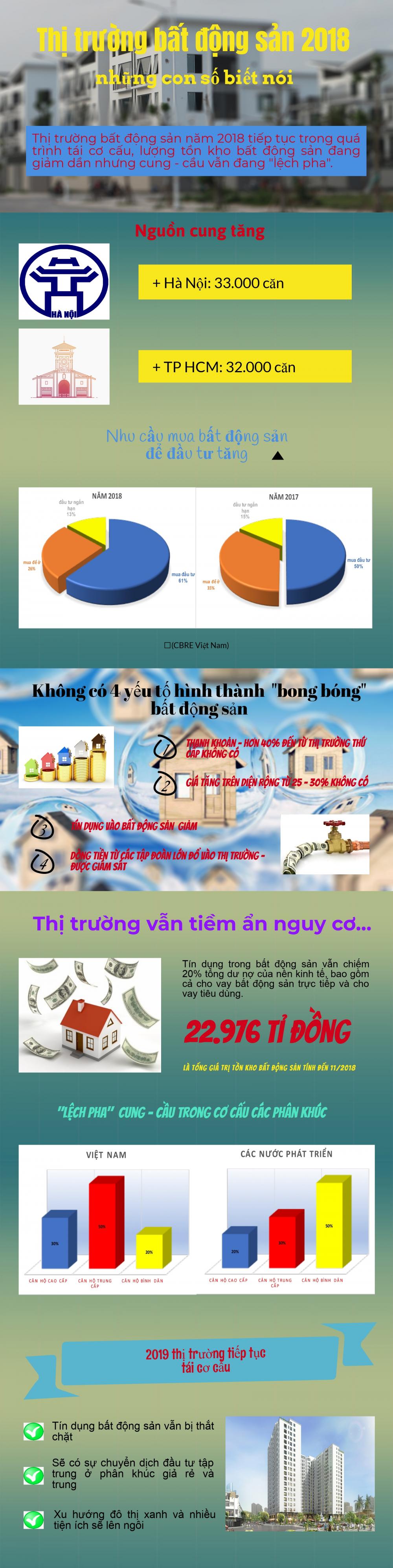 Infographics: Những con số "biết nói" của thị trường địa ốc năm 2018