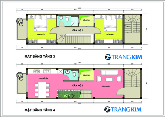 Tư vấn xây nhà trên đất 3,9x14m cho hai hộ gia đình