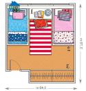 Căn phòng cho 2 trẻ nhỏ chỉ với 12m2