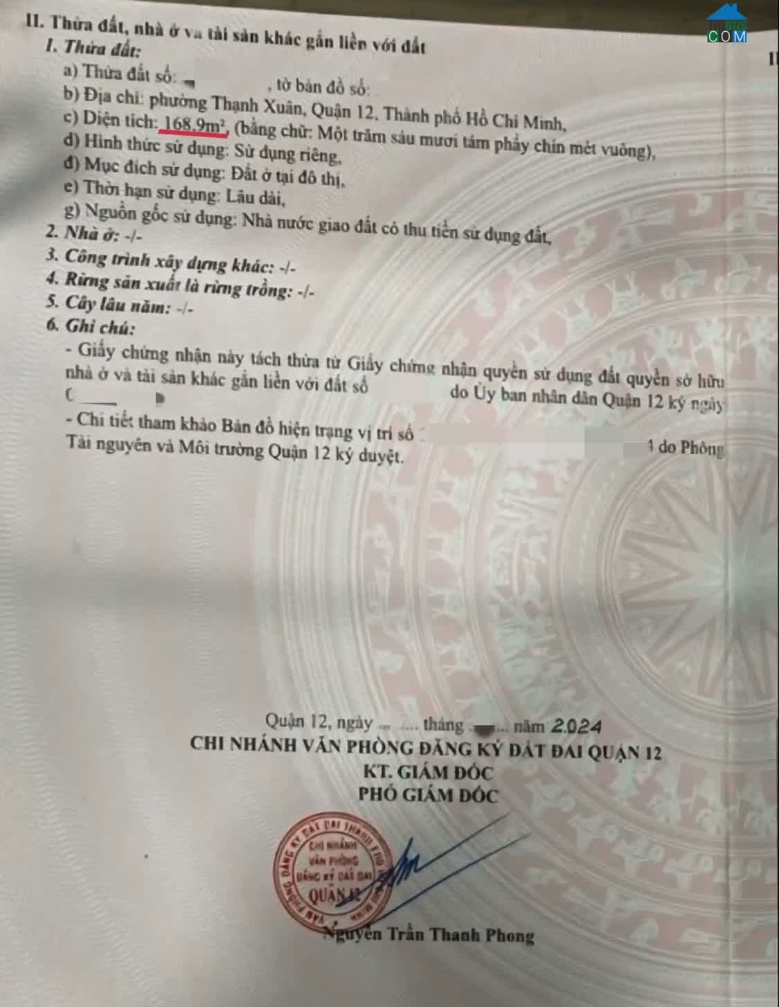 Ảnh Bán đất hxh full thổ cư 168m2 Tô Ngọc Vân Q12 , liền kề Ngã Tư Ga — 5tỷ7 TL - 0932030061 0