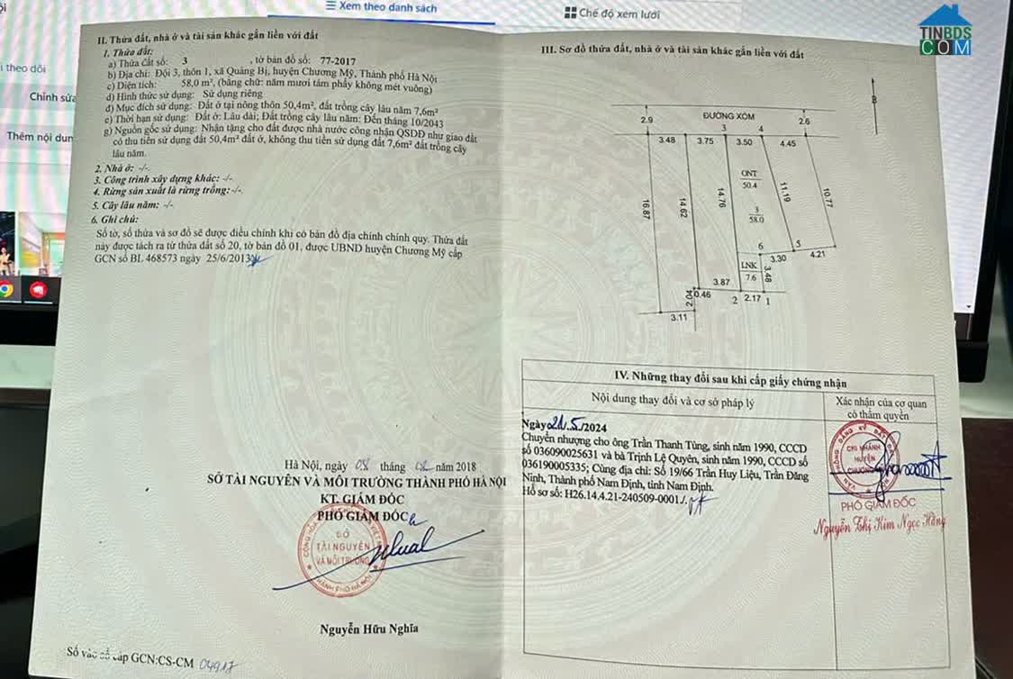 Ảnh ĐẤT ĐẸP - GIÁ TỐT - Vị Trí Đắc Địa Tại Thôn 1, Xã Quảng Bị, Chương Mỹ, TPHN 0