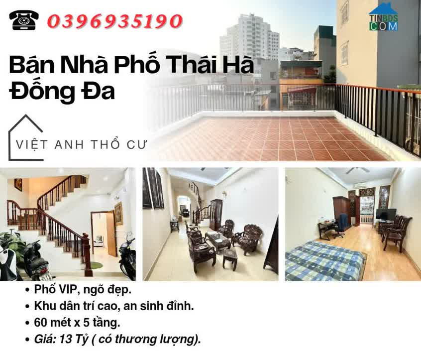 Ảnh Bán nhà Phố Thái Hà, Nhà Phố Vip, Khu Dân Trí Cao, 60mx5T, Giá: 13 Tỷ, Lh: 0396935190. 0