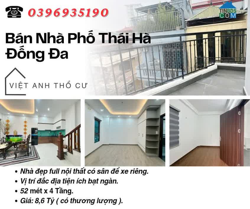 Ảnh Bán nhà Thái Hà Đống Đa_Nhà Full Nội Thất_Có Sân Để Xe_52mx4T_Giá: 8.6 Tỷ, Lh: 0396935190. 0
