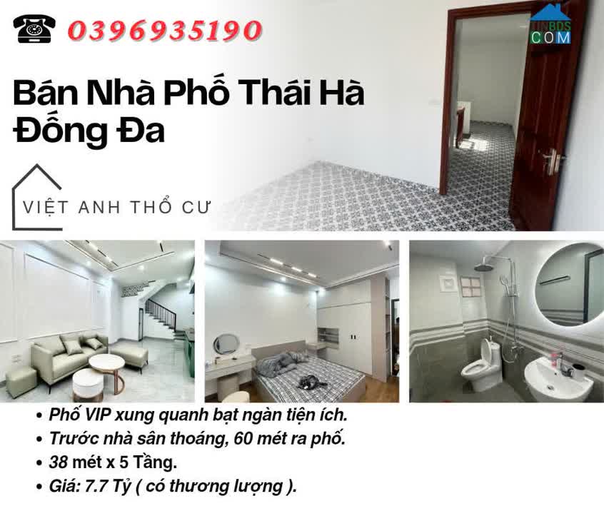 Ảnh Bán nhà Phố Thái Hà, Trước Nhà Sân Thoáng, 60 Mét Ra Phố, 38mx5T, Giá: 7.7 Tỷ, Lh: 0396935190. 0