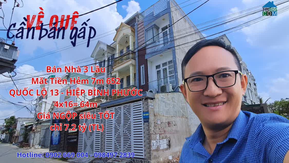 Ảnh Bán Nhà 3 Lầu Mặt Tiền Hẻm 652 Quốc Lộ 13 Hiệp Bình Phước Thành Phố Thủ Đức 0
