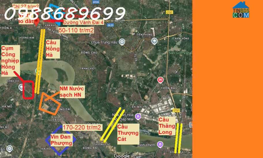 Ảnh Vành Đai 4, cầu Hồng Hà - 139.8m2 full thổ cư, ôtô ngõ thông 0