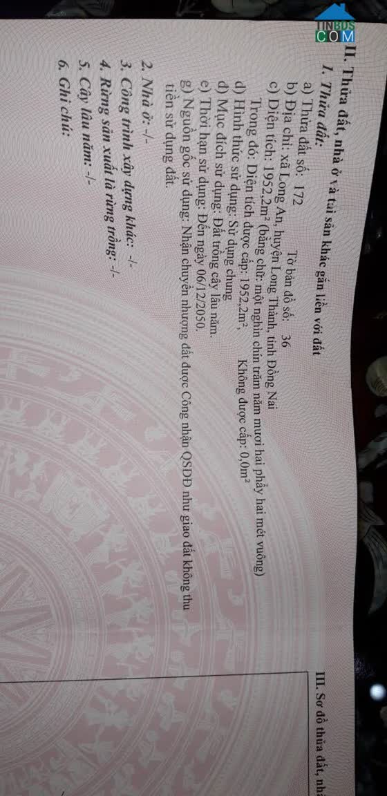 Ảnh Gần 18m mặt đường nhựa to, đất Full hồng, nở hậu, điện 3 pha, Long An, giá hấp dẫn 0