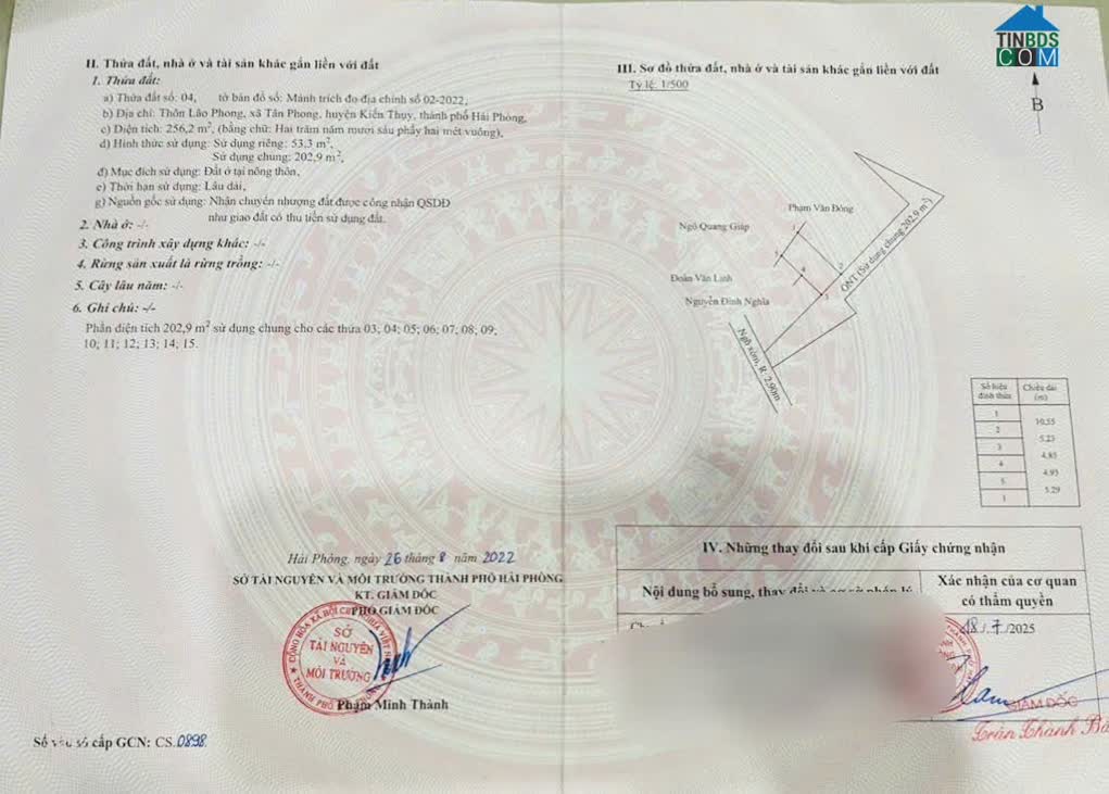 Ảnh Lô đất đẹp 53.3m² giá chỉ 5xx triệu – hiếm có tại Tân Phong, Kiến Thụy ZALO 0567 222 555 0