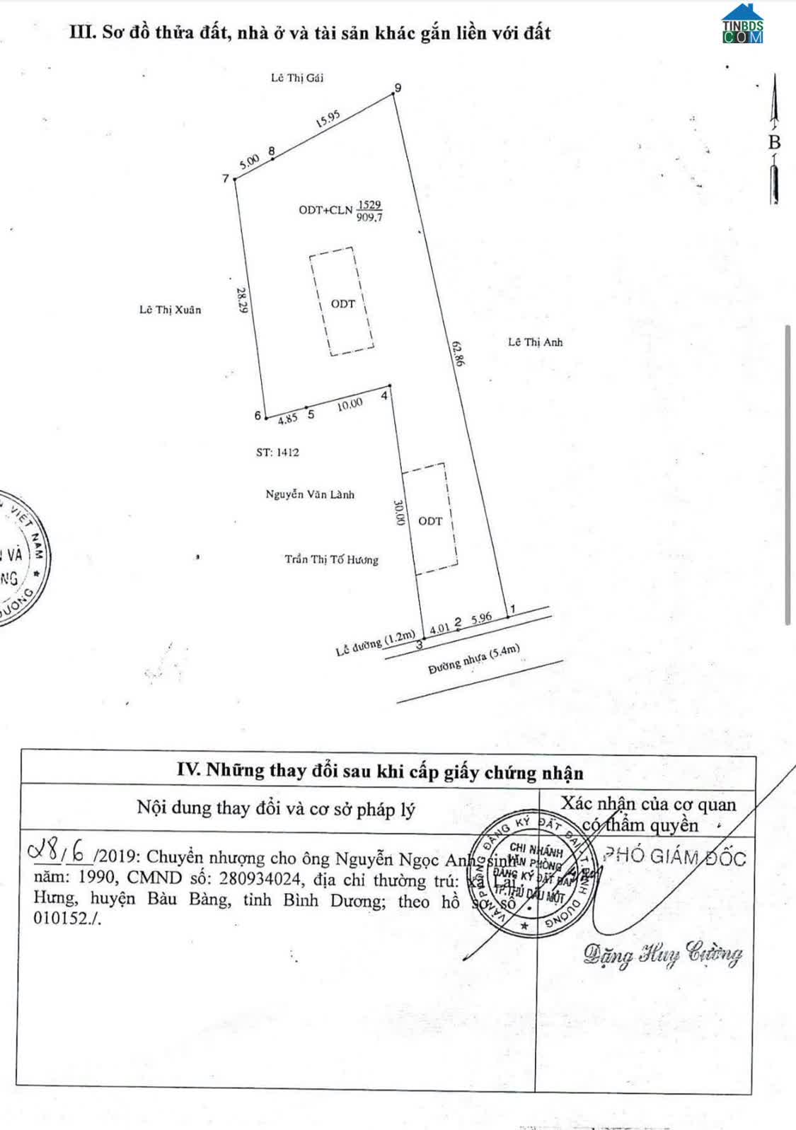 Ảnh Bán đất tại Huỳnh Văn Lũy, 12,3 tỷ, 909 m2, Thủ Dầu Một, Bình Dương 0