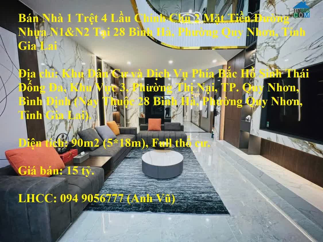 Ảnh Bán Nhà 1 Trệt 4 Lầu Chính Chủ 2 Mặt Tiền Đường Nhựa N1&N2 Tại 28 Bình Hà, P. Quy Nhơn, Gia Lai 0